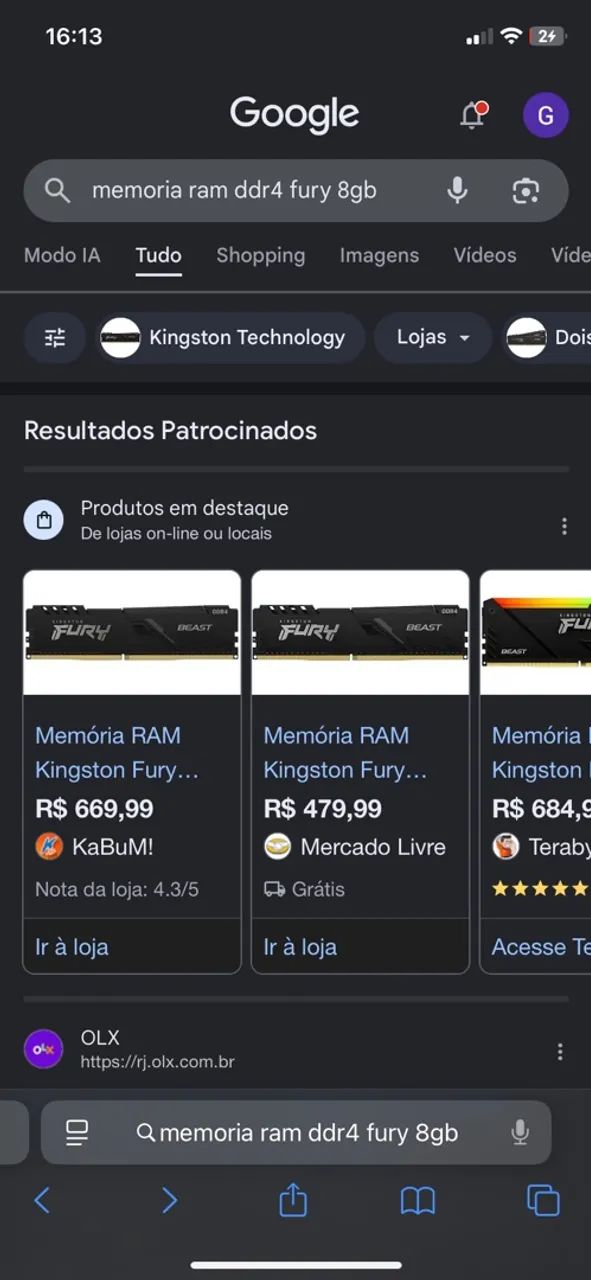 Memoria ram ddr4 8gb