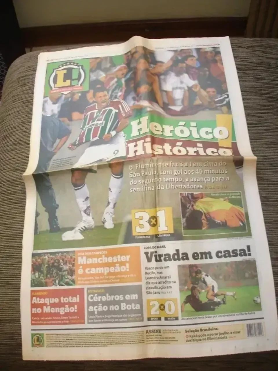 Fluminense - 6 jornais com vitorias históricas do Flu
