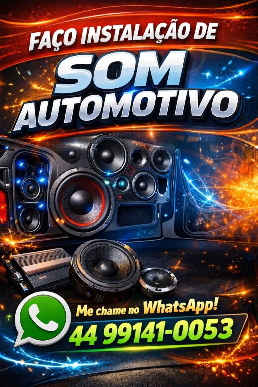 Faço instalação de som automotivo 