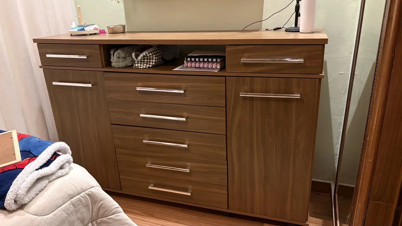 Cômoda espaçosa MDF com MDP