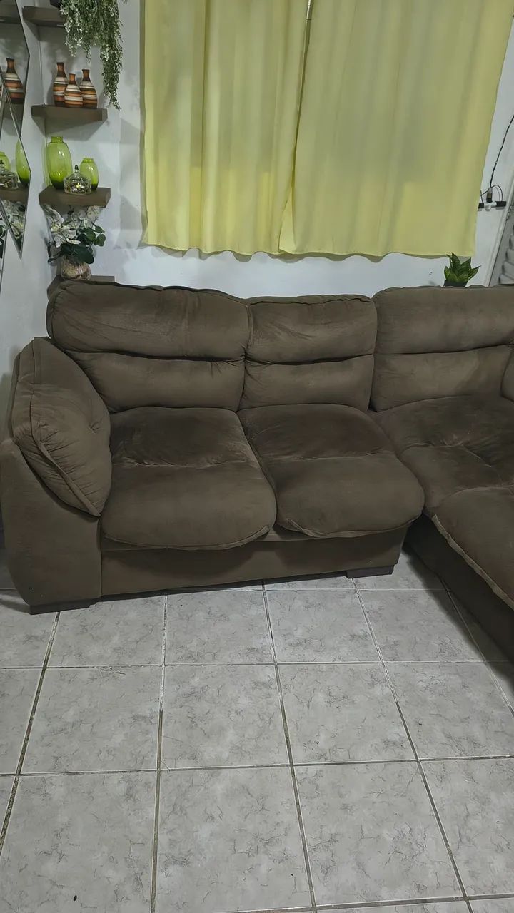 Sofá em L - 5 Lugares (CONSERVADO) - Foto 3