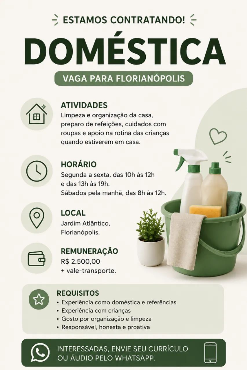 OPORTUNIDADE  PARA DOMÉSTICA - JARDIM ATLANTICO