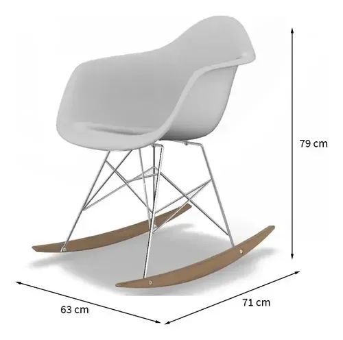 Cadeira de balanço branca eames  - Foto 4
