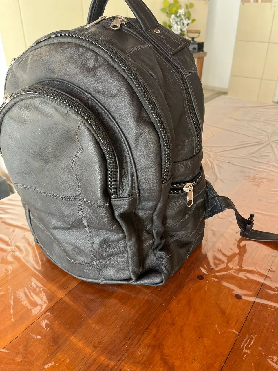 Mochila de couro legitimo  - Foto 4
