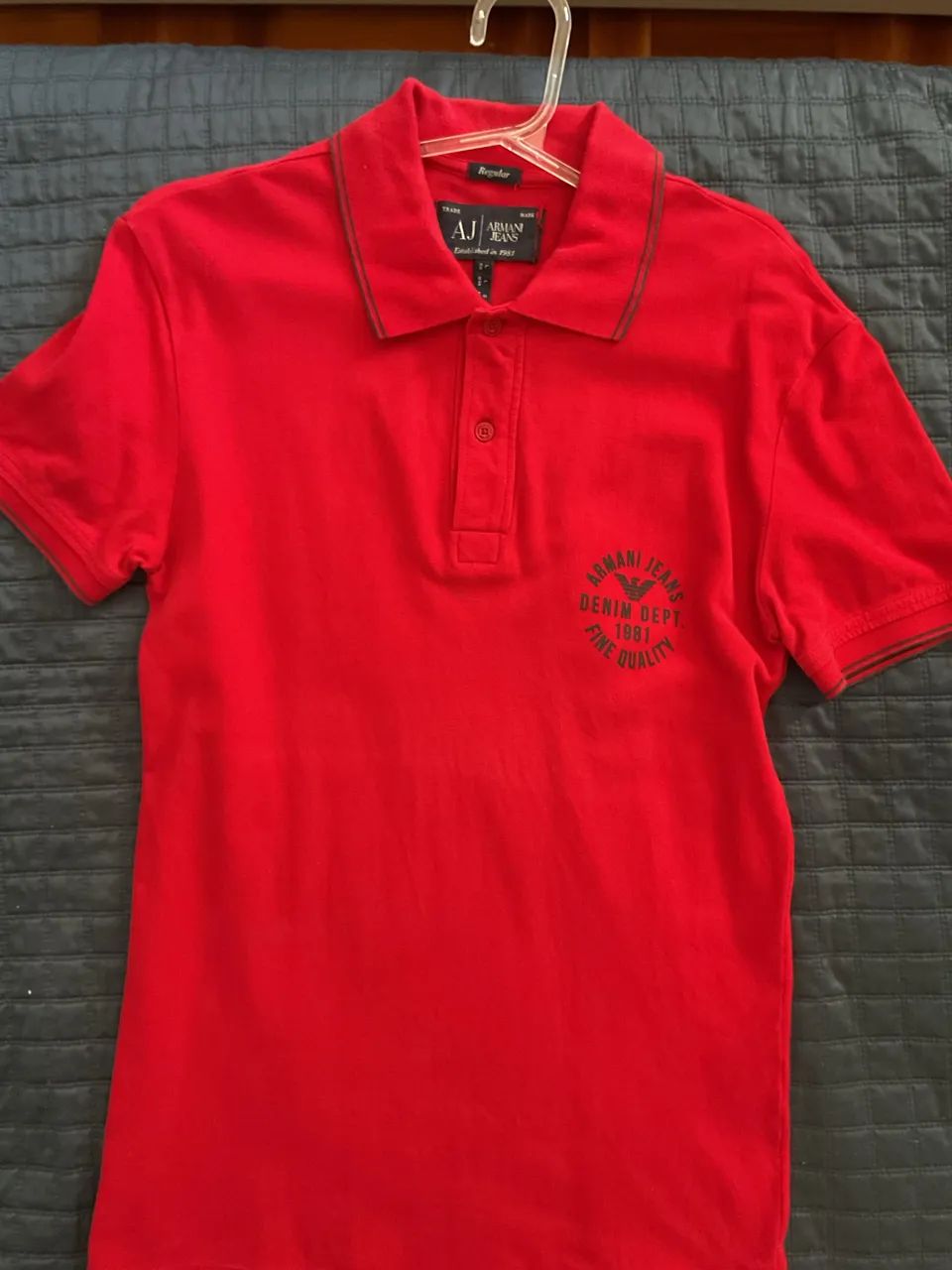トップス 90s 00s armani jeans thermal polo shirt Blusa Polo Armani Vermelha Masculina Original - Roupas - Aldeota