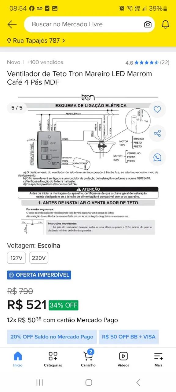 Ventilador de teto Tron  - Foto 4
