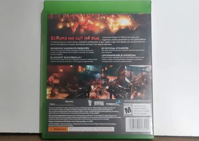 Jogo Original Usado Shadow Warrior xbox one Midia Fisica - Foto 2