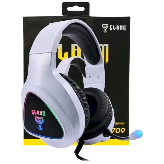 Headset Gamer Clanm Snow Mount Branco, RGB - Foto 2