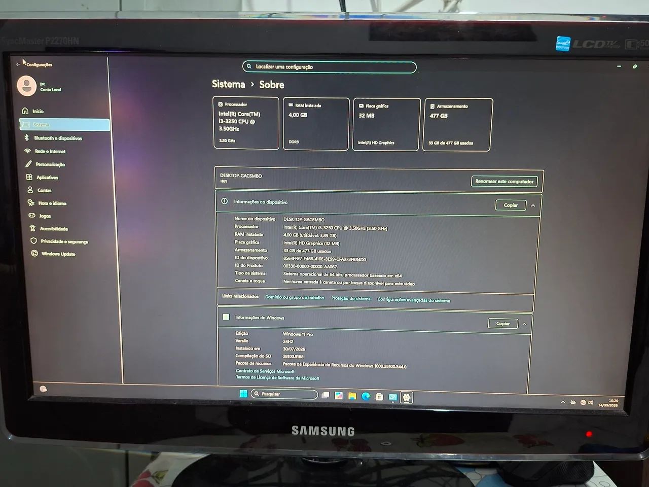 Computador com ssd de 512 ultra veloz e windows 11 pro  - Foto 2