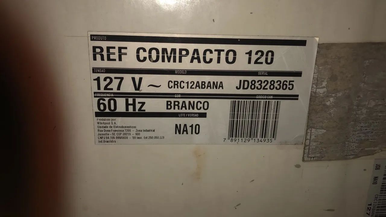 Frigobar Consul compacto 120 litros