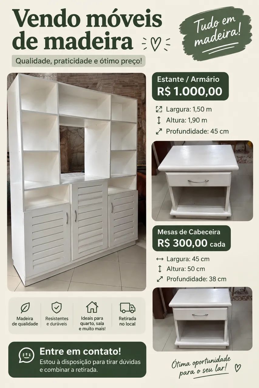 Móveis em madeira