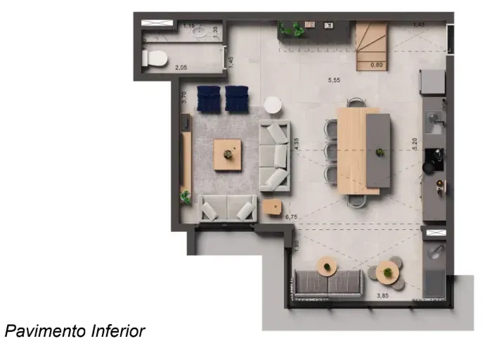 PLANTA 88m²