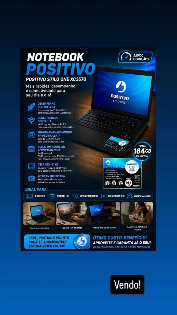 Vendo notebook semi novo ou troca em celular (com volta) ou avista 
