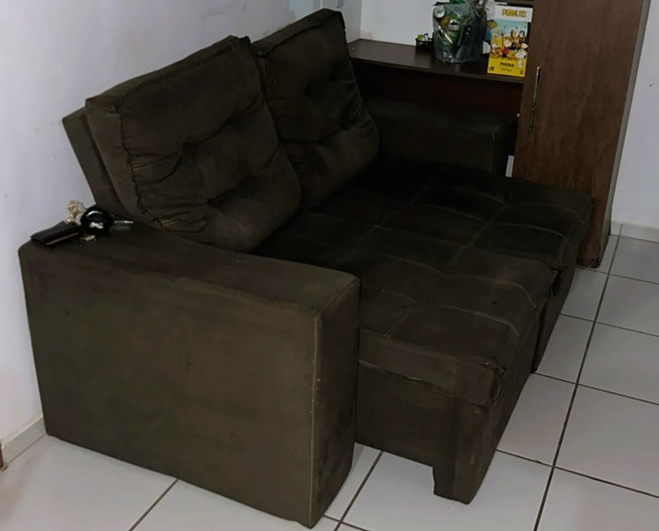 SOFÁ RETRÁTIL 3 LUGARES - R$ 500,00 - Foto 5