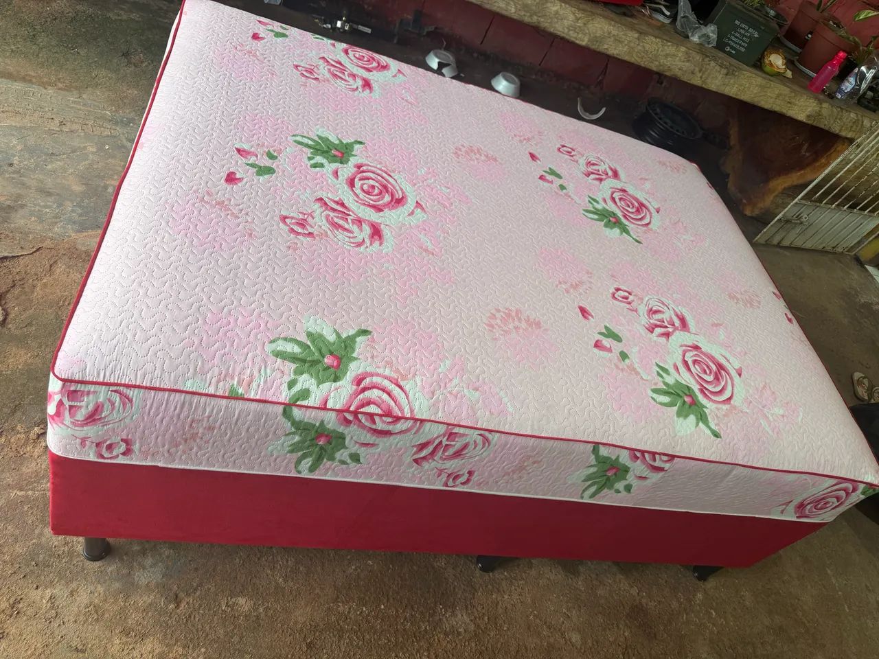 Cama casal mola ensacada em edredom  - Foto 5