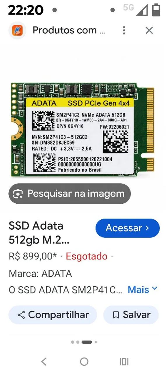 Ssd 512gb 2230 adata