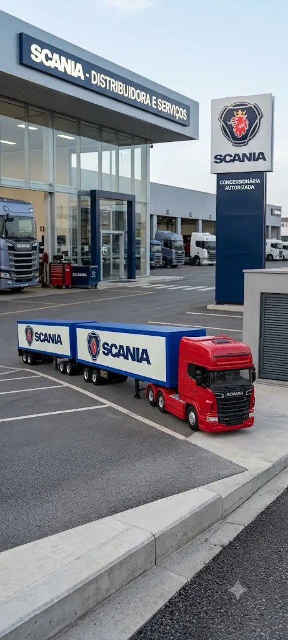 Miniatura caminhão Scania bitrem 9 eixos coleção presente  - Foto 4
