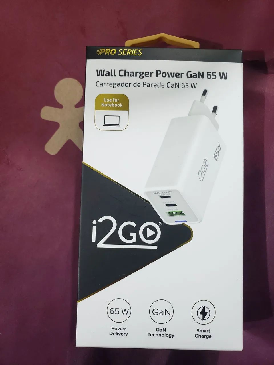 Carregador Ultra Rápido i2go para cel e notebook