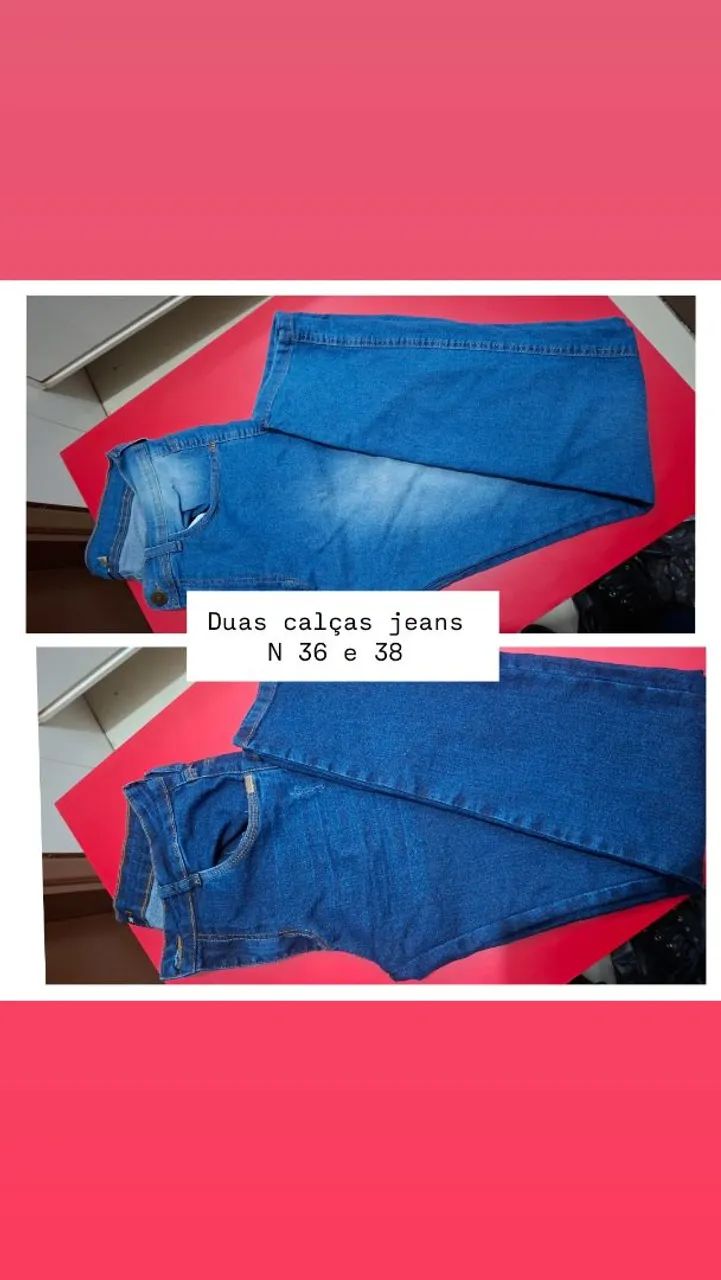 Kit Duas calças Jeans Unisex n 36 e 38 