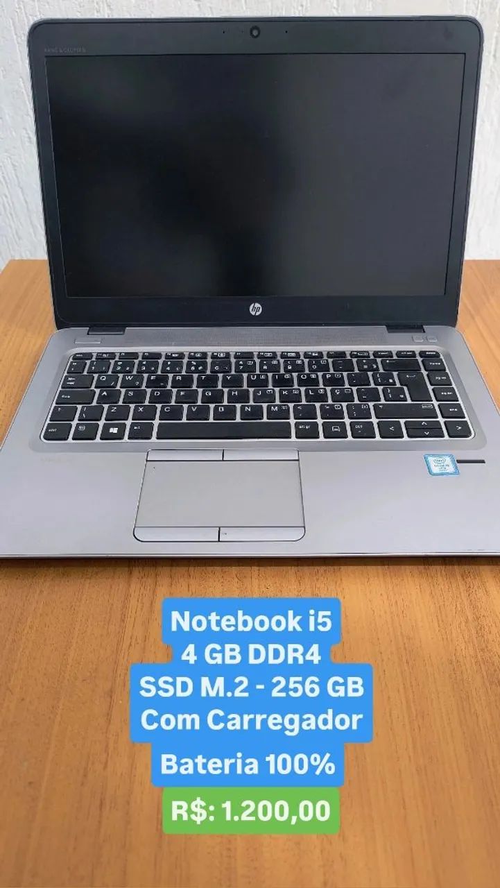 Notebook HP Core i5 - 4 GB DDR4 - M2 SSD 256 GB
