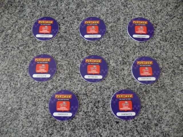Kit 8 Tazos Pac-Man da Elma Chips - Foto 4