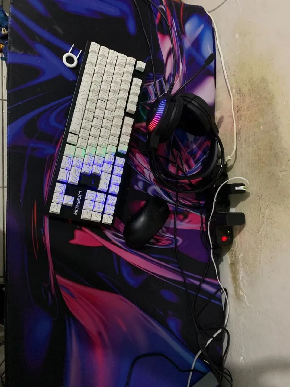 Kit periféricos mouse teclado mouse pad fone e water cooler 120mm - Foto 4