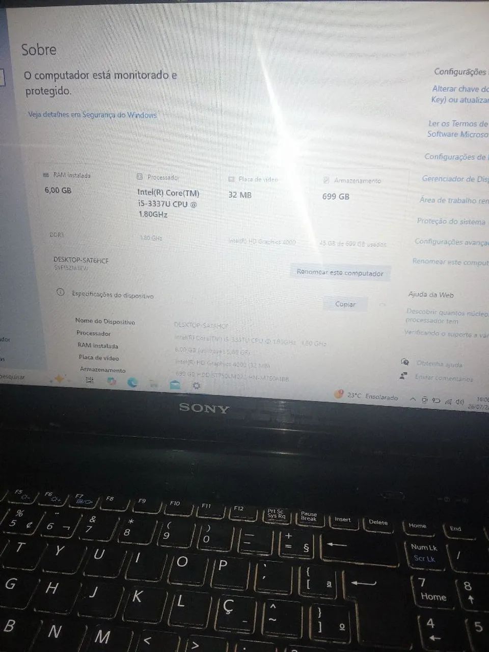 Notebook SONY i5  - Foto 5