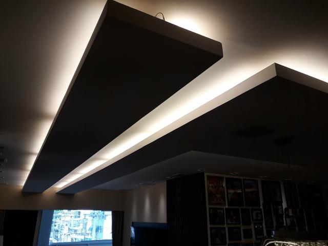 Rebaixamento de teto - divisórias - elétrica - pintura - forro mineral - piso laminado - Foto 4
