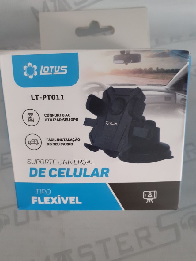 Suporte universal para celular. Fixação: ventosa mais trava. Novo.