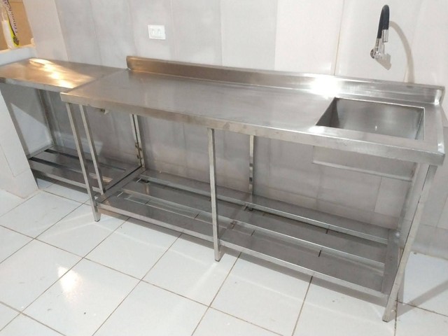 Bancada de inox , pia de inox ,coifa inox  - Foto 5