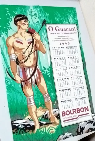 Pano de prato em formato de calendário Zaffari antigo e novo de 1996 da Artex