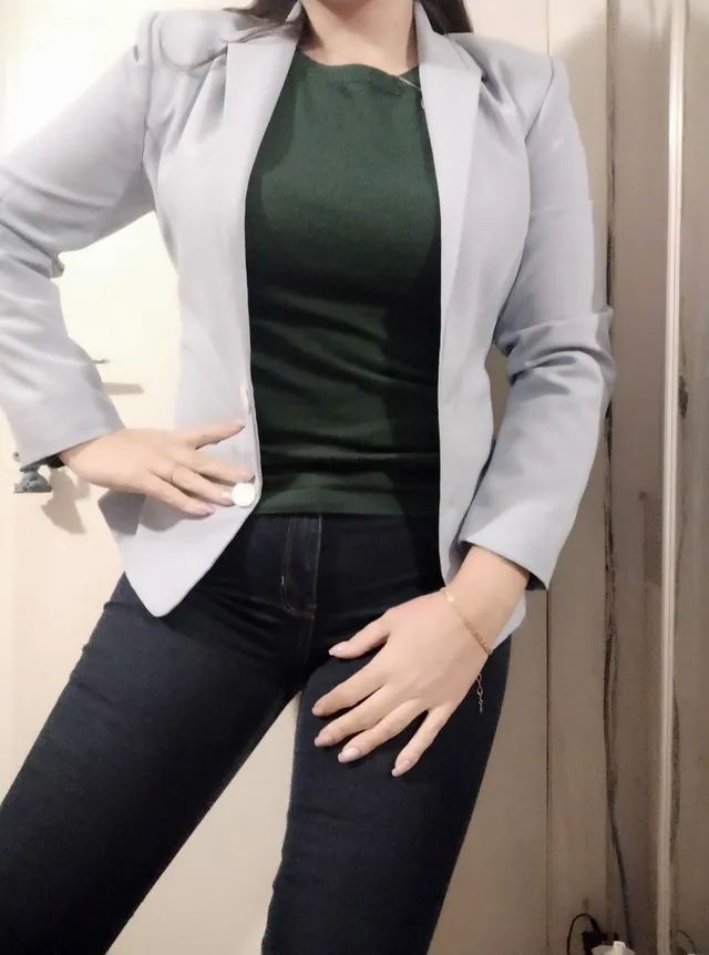 Blazer azul claro M - Foto 5