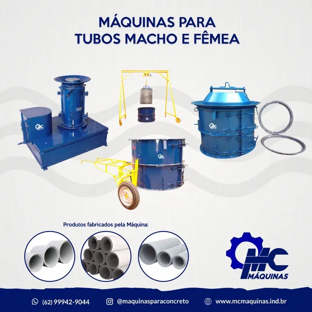 Máquinas para fazer tubos (manilhas) de concreto