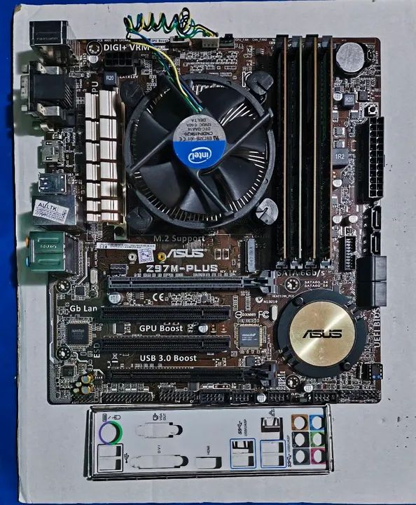 KIT PLACA MÃE ASUS Z97M-PLUS/BR i5 4590 16GB SOMENTE VENDA 
