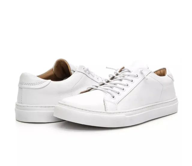 Tênis Branco Couro Verdadeiro