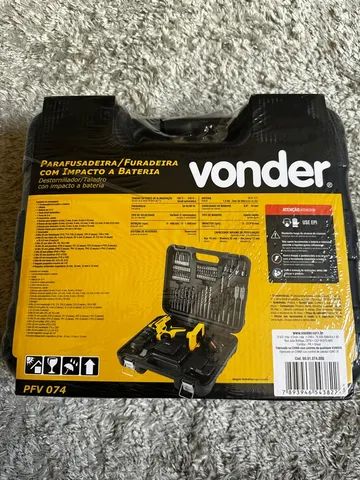 Furadeira Parafusadeira Vonder Impacto 3 * 8 12V A Bateria, AMARELO/PRETO - Foto 3