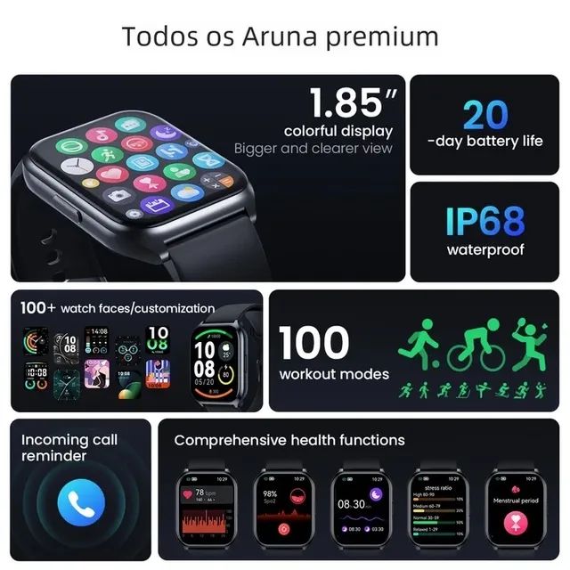 Relógio Smartwhatch Xiaomi Haylou Watch 2, Notificações, monitor cardíaco  - Foto 6