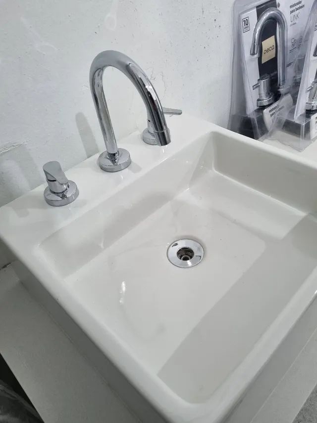 Pia Deca Quartzo branca com Cuba Deluxe - Foto 5