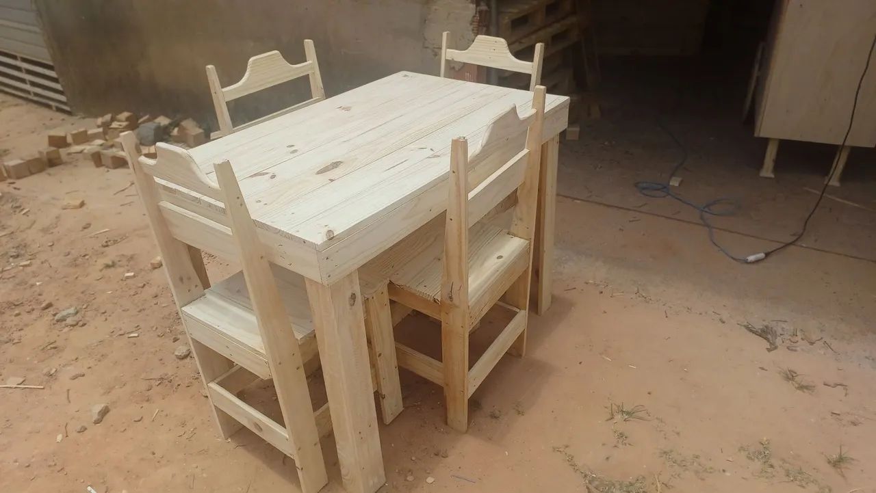 Conjunto de mesa de Pallet - Foto 3