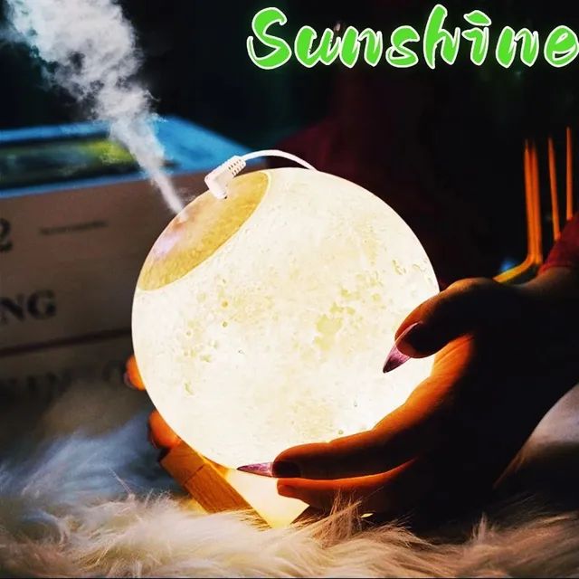 Umidificador Aromatizante Ultrassonico Luminária Abajur Lua Cheia  - Foto 2