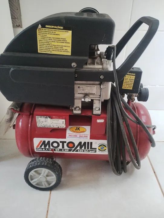 Compressor de ar Motomi 8,7/24L BR-2 HP 120 lbf/psi - Foto 2