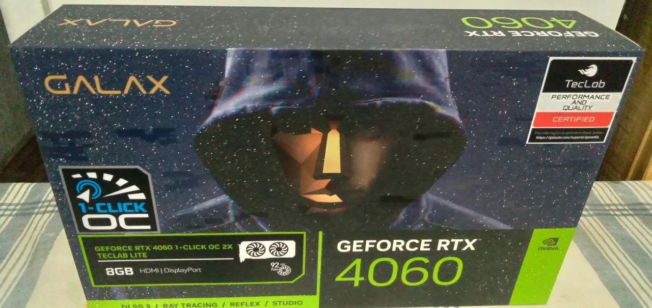 Placa de Vídeo Galax GeForce RTX 4060 1-Click OC 2X 8GB