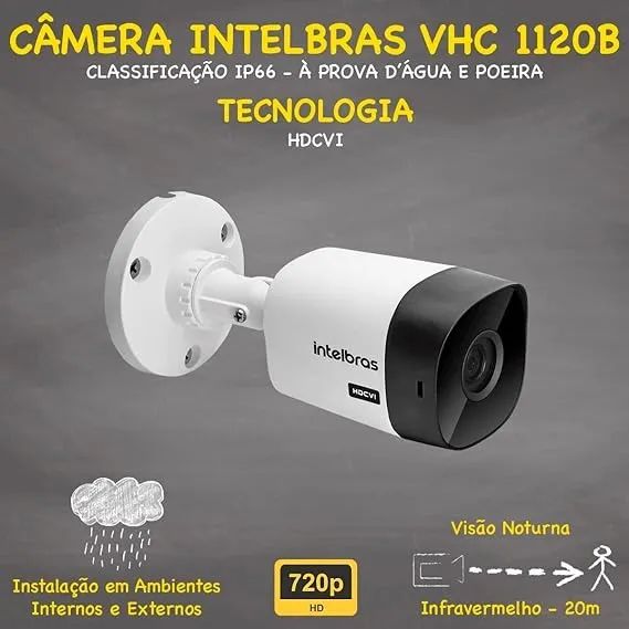 Kit Cftv 8 Cameras Segurança Intelbras Residencial Hd 1tera - Foto 4