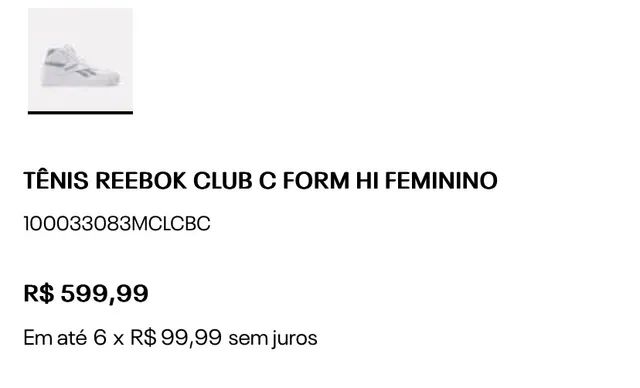 Tênis Reebok Club C Form HI Feminino - Branco - Calçados - Fátima