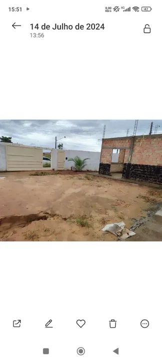 Vendo terreno em construção.
