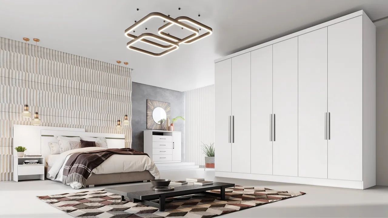 Guarda Roupa Casal 100%MDF Lorena t765