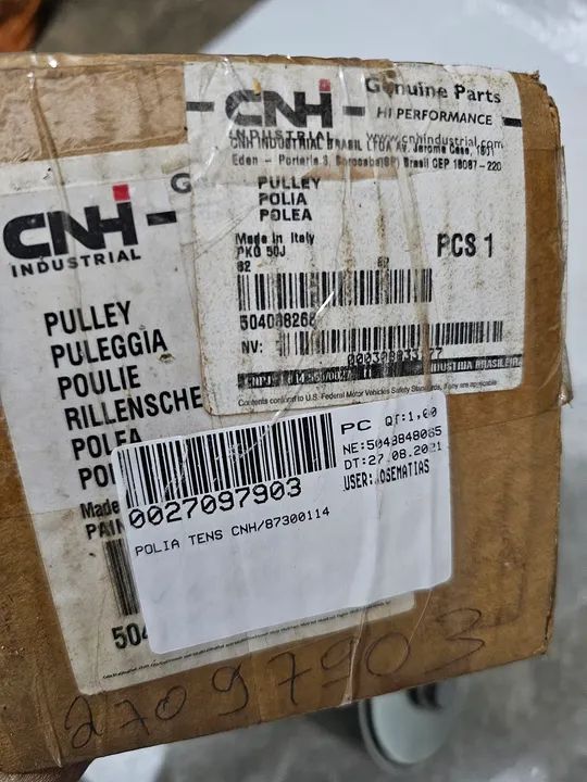 Trator New holand case polia tensionadora correia motor original * - Foto 5