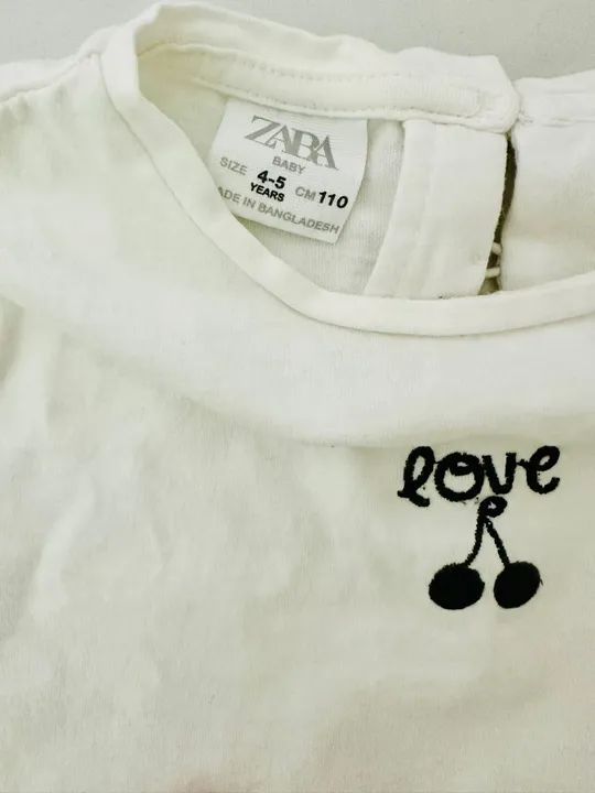 Blusinha Manga Longa Branca Zara  - Foto 2