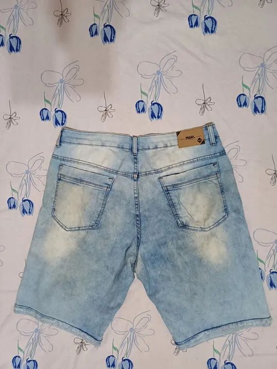 Bermuda jeans usada em perfeito estado - Foto 2