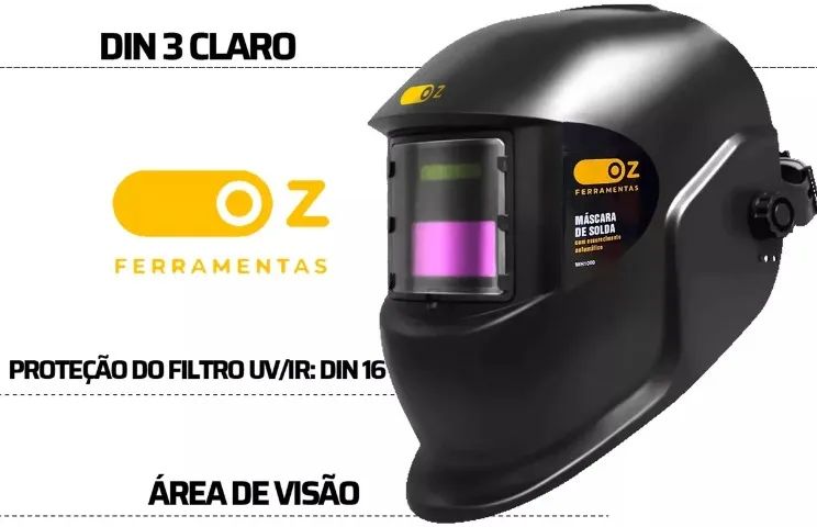 Mascará de Solda Profissional Soldador com Escurecimento Automático Din3 ao Din11 - Foto 2
